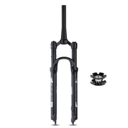 LHHL Spares LHHL 26 / 27.5 / 29 In Mountain Bike Air Suspension Forks 100mm Travel 1-1 / 2" Inch Tapered Tube MTB Manual Lockout 9mm QR Disc Brake XC AM Bicycle Front Forks (Color : Black, Size : 27.5inch)