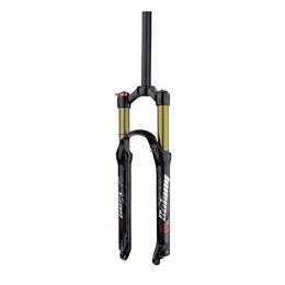 LHHL Spares LHHL 26 / 27.5 / 29 Inch Bicycle Suspension Fork Mountain Bike Front Fork Travel 120mm Disc Brake Aluminum Alloy MTB Fork Manual / Remote Lockout Straight / Tapered (Color : Gold-Straight Manual, Size : 27.