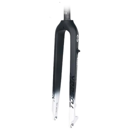 LHHL Spares LHHL 26 / 27.5 / 29'' Inch Carbon Fiber Mountain Bike Front Forks MTB Bicycle Rigid Fork 1-1 / 8'' Threadless QR 9x100mm Disc Brake Straight Tube Ultralight 550g (Color : White, Size : 27.5")