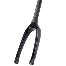 LHHL Mountain Bike Fork LHHL 26 / 27.5 / 29" Inch Carbon Fiber Mountain Bike Rigid Forks MTB Bicycle Forks QR 9X100mm Disc Brake / C Brake BMX Front Forks Tapered Tube 1-1 / 8" Threadless (Color : Black-Glossy, Size : 16")