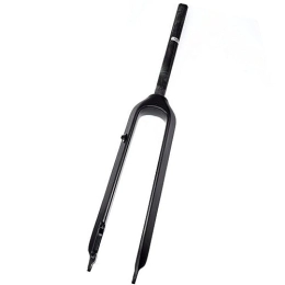 LHHL Spares LHHL 26 / 27.5 / 29" Inch Mountain Bike Front Fork Carbon Fiber Rigid Forks QR 9x100mm Disc Brake MTB Bicycle Fork 1-1 / 8" Threadless Straight Tube Ultralight (Color : Black-Matte, Size : 26")