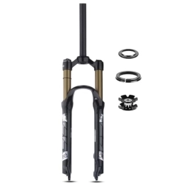 LHHL Spares LHHL 26 / 27.5 / 29" Inch Mountain Bike Suspension Forks MTB Air Fork 100mm Travel 1-1 / 8" Straight Disc Brake QR 9x100 Manual Locking XC / AM Bicycle Front Fork (Color : Gold, Size : 29inch)