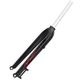 LHHL Spares LHHL 26 / 27.5 / 29" Inch MTB Front Fork 1-1 / 8" Rigid Disc Brake Mountain Bike Forks Thru Rod 15x110mm Threadless Straight Tube Ultralight Forks (Color : Black+Red, Size : 27.5")