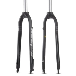 LHHL Spares LHHL 26 / 27.5 / 29" Inches Mountain Bike Front Fork QR 9 * 100mm Disc Brake Bike Rigid Fork 1-1 / 8" Straight Tube Aluminum Alloy Forks (Color : Black, Size : 29")