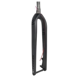 LHHL Spares LHHL 26 / 27.5 / 29”Mountain Bike Carbon Fiber Rigid Forks Ultralight Front Fork Thru Axle 15X100mm Disc Brake 1-1 / 8”Tapered Tube MTB Bicycle Fork (Color : Black-B, Size : 26")