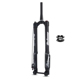LHHL Spares LHHL 26 / 27.5 / 59 Inch MTB Air Suspension Fork With Disc Brake Travel 120mm RL Mountain Bike Inverted Forks 1-1 / 2" Tapered Tube Thru Axle 15x110mm (Color : Black, Size : 27.5inch)