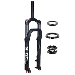 LHHL Spares LHHL 26x4.0 Inch Fat Tire Snow Bike Air Fork 115mm Travel Spacing Hub 135mm Air Bike Suspension Forks With Damping Mountain Bike 1-1 / 8" Straight Tube HL