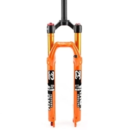 LHHL Spares LHHL 27.5 / 29 Inch Mountain Bike Suspension Fork Travel 100mm MTB Air Suspension Fork Manual Lockout Bicycle Magnesium Alloy Fork Straight Tube (Color : Orange, Size : 29 Inch)