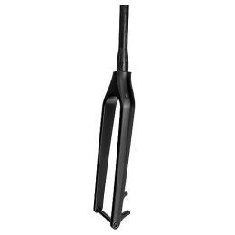 LHHL Spares LHHL 29“Carbon Fiber MTB Rigid Fork Disc Brake Thru Axle 15x110mm Bicycle Front Forks 1-1 / 8" Threadless Tapered Tube Mountain Bike Fork (Color : Black, Size : 29")
