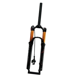 LHHL Spares LHHL Air MTB Suspension Fork 26" 27.5" 29" Travel 100mm Mountain Bike Forks 1 1 / 8" Straight Tube 28.6mm QR 9mm Remote Locking AM XC Bicycle Road Bike Front Forks (Color : Gloss Black, Size : 26")