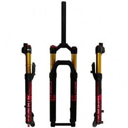 LHHL Mountain Bike Fork LHHL Air Suspension 27.5" / 29er MTB Bike Forks With Damping Adjustment Bicycle Fork 1-1 / 8" Magnesium Alloy 15 * 100mm Axle Disc Brake Travel 120mm (Color : Red, Size : 27.5in)