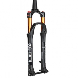 LHHL Mountain Bike Fork LHHL Bicycle Fork 27.5 29 Inch MTB Downhill Fork Bike Air Suspension Cone 1-1 / 2" Thru Axle 15mm Disc Brake Stroke105mm (Color : Hand control, Size : 29in)