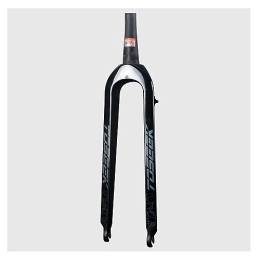 LHHL Mountain Bike Fork LHHL Carbon Fiber MTB Rigid Forks 26 / 27.5 / 29" Tapered Tube 1-1 / 8" Disc Brake Bicycle Fork QR 9x100mm Threadless Ultralight Mountain Bike Front Forks (Color : Black, Size : 26")
