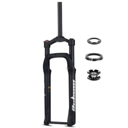 LHHL Spares LHHL Fat Bike Fork 26 Inch Disc Brake 1-1 / 8" Straight BMX Air Suspension Forks QR 135mm For 4.0 Tire E-Bike Front Fork MTB 115mm Travel Fit Snow Beach Bicycle XC