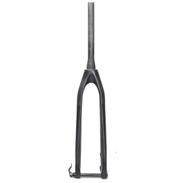 LHHL Spares LHHL Full Carbon Fiber Rigid Disc Brake Mountain Bike Forks 26 / 27.5 / 29" Inch 1-1 / 8" Threadless Tapered Tube MTB Bicycle Fork 15x100mm Thru Axle Front Fork (Color : Black, Size : 26")
