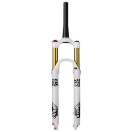 LHHL Mountain Bike Fork LHHL Mountain Bike Air Suspension Fork 26 / 27.5 / 29 Inch Travel 100mm Ultralight MTB Fork Tapered Tube QR Bicycle Magnesium Alloy Fork Manual / Remote Lockout (Color : Gold Manual, Size : 27.5 inch)