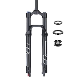 LHHL Spares LHHL Mountain Bike Air Suspension Fork HL 26 / 27.5 / 29 In Front Fork MTB 100mm Travel Rebound Adjust 1-1 / 8" Straight Tube QR 9mm (Color : Black, Size : 27.5inch)