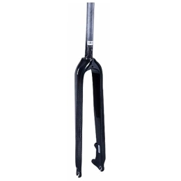 LHHL Spares LHHL Mountain Bike Carbon Fiber Rigid Forks 26 27.5 29'' Inch MTB Front Fork Disc Brake QR 9x100mm Bicycle Fork 1-1 / 8'' Straight Tube Ultralight 450g (Color : Black-glossy, Size : 27.5")