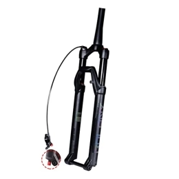 LHHL Mountain Bike Fork LHHL Mountain Bike Fork 27.5 / 29 Inch, Rebound Adjustment 1-1 / 2" Tapered Air Suspension Front Fork Thru Axle 15X100 Travel 100mm Manual / remote Lockout MTB Fork (Color : Remote, Size : 27.5")