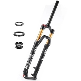 LHHL Spares LHHL Mountain Bike Front Fork 26 / 27.5 / 29 Inch Disc Brake MTB Air Suspension Fork 1-1 / 8" Threadless Straight Tube 90mm Travel Damping Manual Lockout Bicycle Forks (Color : Black, Size : 29inch)