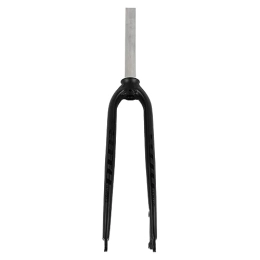LHHL Spares LHHL Mountain Bike Rigid Forks 26 / 27.5 / 29" 1-1 / 8" QR 9x100mm Bicycle Threadless Straight Tube MTB Fork Aluminum Alloy Lightweight Front Fork (Color : Black, Size : 26")