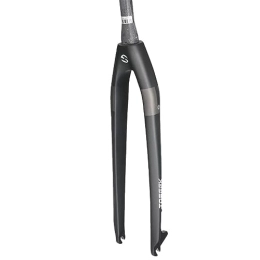 LHHL Spares LHHL Mountain Bike Rigid Forks 26 / 27.5 / 29'' Carbon Fiber MTB Front Fork Disc Brake 9x100mm QR Bicycle Forks 1-1 / 8'' Threadless Tapered Tube Ultralight 567g (Color : Black gray, Size : 26")