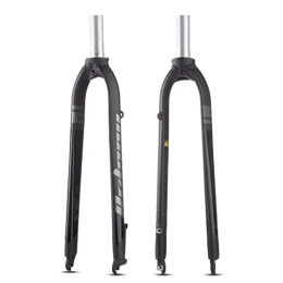 LHHL Spares LHHL Mountain Bike Rigid Forks 26 / 27.5 / 29inch 1-1 / 8" Full Aluminum Alloy Rigid Disc Brake MTB Fork, 28.6mm Straight Tube Ultra Light MTB / Road Bike Fork 800g (Color : Black grey)