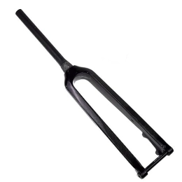 LHHL Spares LHHL Mountain Bike Rigid Forks Carbon Fiber 26 / 27.5 / 29" Inch MTB Front Fork Threadless Tapered Tube 1-1 / 8" Disc Brake Thru Axle 15x100mm Bicycle Forks Ultralight (Color : Black-Glossy, Size : 27.5")