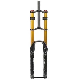 LHHL Spares LHHL Mountain Bike Suspension Fork 26 / 27.5 / 29 Inch Damping Adjustment Downhill MTB Air Suspension Fork Travel 150mm Straight Tube 1-1 / 8 Thru Axle 15 * 100mm (Color : Gold, Size : 27.5 inch)
