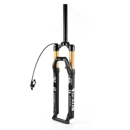 LHHL Mountain Bike Fork LHHL Mountain Bike Suspension Fork 27.5(26inch Compatible) / 29 Inch MTB Bicycle Magnesium Alloy Fork Travel 110 / 115mm Manual / Remote Lockout QR Straight Tube (Color : Remote, Size : 27.5"(26" compatib