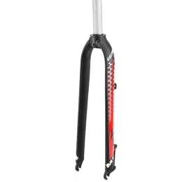 LHHL Spares LHHL MTB 26 / 27.5 / 29" Inch Rigid Fork QR 9x100mm Disc Brake Aluminum Alloy Ultralight Bicycle Forks 1-1 / 8” Straight Tube Mountain Bike Threadless Front Forks (Color : Red, Size : 29")