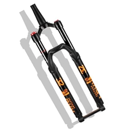 LHHL Mountain Bike Fork LHHL MTB 27.5 / 29er Air Suspension Fork Travel 120mm Thru Axle 100×15mm MTB Bike Air Fork With Rebound Damping Manual Lockout 28.6mm Tapered Tube 1-1 / 2" Disc Brake (Color : Black, Size : 27.5")