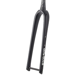 LHHL Spares LHHL Road Bike Fork Full Carbon Fiber Rigid Forks 1-1 / 8'' Tapered 700c Bicycle Front Fork Thru Axle 12x100mm V / Disc Brake (Color : Matte White, Size : 700c)
