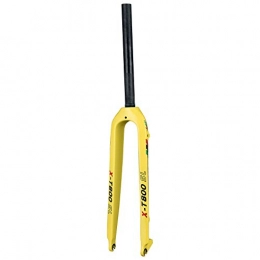 LIDAUTO Spares LIDAUTO Bike Front Fork Full Carbon Fiber Mountain Bike Forks Ultralight Cycling Fork 28.6MM Yellow, 26ER / 430MM