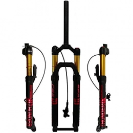 LIMQ Mountain Bike Fork LIMQ Air Fork 27.5"29" Bicycle Suspension Fork MTB 1-1 / 8" Straight Steerer 100mm Travel 15x100mm Axle Remote Lockout Bicycle Fork, Red-29in