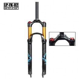 LIMQ Spares LIMQ Cycling Suspension Fork Suspension Air Fork 26 27.5 29 Inch Alloy For Mountain Road Bike 1-1 / 8" Travel: 100mm, Blue-29inch