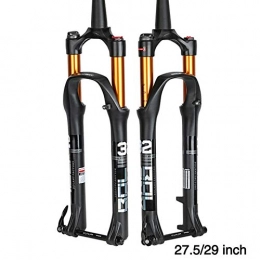 LIMQ Spares LIMQ Mountain Bicycle Suspension Fork Cycling Suspension Fork Magnesium Alloy 27.5 / 29 Inch Fork, Conetubeshouldercontrol-29inch