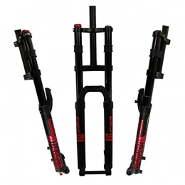 LLGHT Mountain Bike Fork LLGHT Bicycle Fork 27.5" 29" Bike Air Suspension Fork MTB 1-1 / 8" Straight Steerer Damping Adjustment 160mm Travel 15x100mm Axle Manual Lockout (Color : Red, Size : 29 inch)