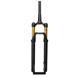 LLGHT Spares LLGHT Bicycle Fork MTB Double Air Chamber Fork 26 27.5 Inch Bike Suspension Fork Disc Brake Straight Tube 1-1 / 8”QR 9mm Travel 120mm Manual ABS Lock XC Bicycle 1700g (Color : Gold, Size : 27.5inch)