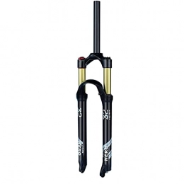 LLGHT Mountain Bike Fork LLGHT Bicycle Front Fork MTB Fork 26 / 27.5 / 29 Inch Bicycle Suspension Fork Disc Brake Travel 100mm Bike Front Fork Air Straight And Cone QR 9mm Manual Lock (Color : Straight HL, Size : 26inch)