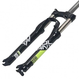 LLGHT Spares LLGHT Bike Front Fork 26 27.5 29in Mountain Bike Suspension Fork High-Carbon Steel Downhill Fork Mountain Bike Air Fork Stroke 100mm Black White (Color : Green, Size : 29 inch)