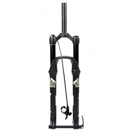LLGHT Spares LLGHT Bike Front Fork MTB Bike Suspension Fork 26 27.5 29 In Travel 130mm Air Rebound Adjustment Thru Axle 100 × 15mm Tapered / Straight Tube Stroke Lock HL / RL (Color : B-straight, Size : 26inch)