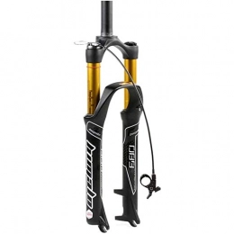 LLGHT Spares LLGHT Bike Front Fork MTB Bike Suspension Fork 26 27.5 29 In Travel 130mm Air Rebound Adjustment Thru Axle 100 × 15mm Tapered / Straight Tube Stroke Lock HL / RL (Color : B-straight, Size : 29 inch)