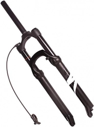 Lloow Mountain Bike Fork Lloow Cushioned fork MTB 26 27.5 29 inches, 120mm Straight trip Pneumatic fork, 9mm, 1-1 / 8"Steerer, Black Cycling Suspensions, Remote Lockout, 26 inch