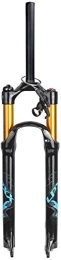 Lloow Mountain Bike Fork Lloow Unisex mountain bikes suspension fork, black, 26 27.5 29 inch MTB air fork spring travel 120mm cycling suspensions, Tapered Remote, 26 inch