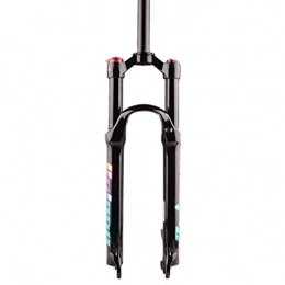 Lsqdwy Spares Lsqdwy Suspension Mountain Bike Forks, Air Suspension Fork Double Shoulder Control Straight Tube 26, 27.5, 29 Inches Air Shock Absorber Bicycle Disc Brake Travel 105mm MTB Horquilla