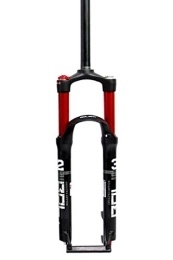 LSRRYD Mountain Bike Fork LSRRYD Bicycle Suspension Fork 26 / 27.5 / 29 In Mountain Bike Fork Air Damping MTB Straight 1-1 / 8" Double Air Valve Travel 100mm Disc Brake HL QR 9mm 1650g (Color : Red, Size : 26in)