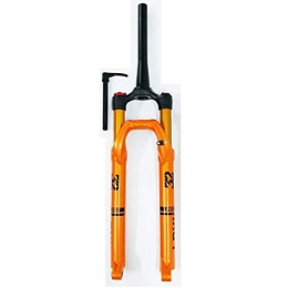 LSRRYD Mountain Bike Fork LSRRYD Cycling Suspension Bike Forks 27.5" 29 inch MTB Bicycle Suspension Air Gas Fork 1-1 / 8" Travel 100mm Disc Brake（15mm quick release） (Color : Orange, Size : 27.5inch)
