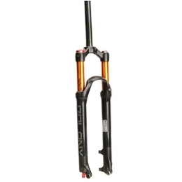 LSRRYD Spares LSRRYD Cycling Suspension Mountain Bike Air Fork 26" 27.5" 29" Bicycle Suspension Fork MTB Remote Lock Out Damping Adjustment 1-1 / 8" Travel 100mm Black Gold (Color : C, Size : 27.5inch)