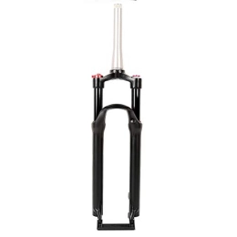 LSRRYD Mountain Bike Fork LSRRYD Cycling Suspension MTB Bike Air Fork 26 / 27.5 / 29 Inch Double Air Chamber Fork Bicycle Shock Absorber ABS Lock 1-1 / 8" QR Disc Brake 1720g (Color : Black-A, Size : 27.5inch)